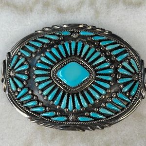 Poppies Vintage Belt Turquoise Buckle.
